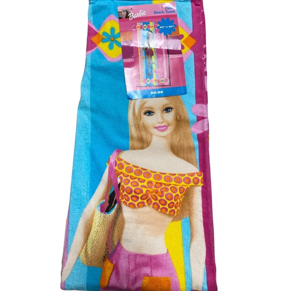 Mattel Barbie Beach Towel 30 X 60 NWT VINTAGE 2002